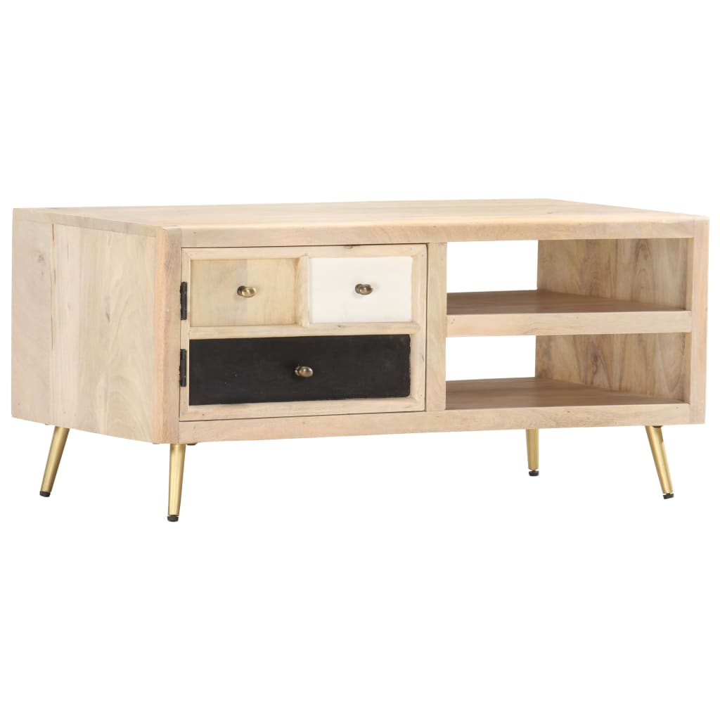 Soffbord 90X45X40 Cm Massivt Mangoträ