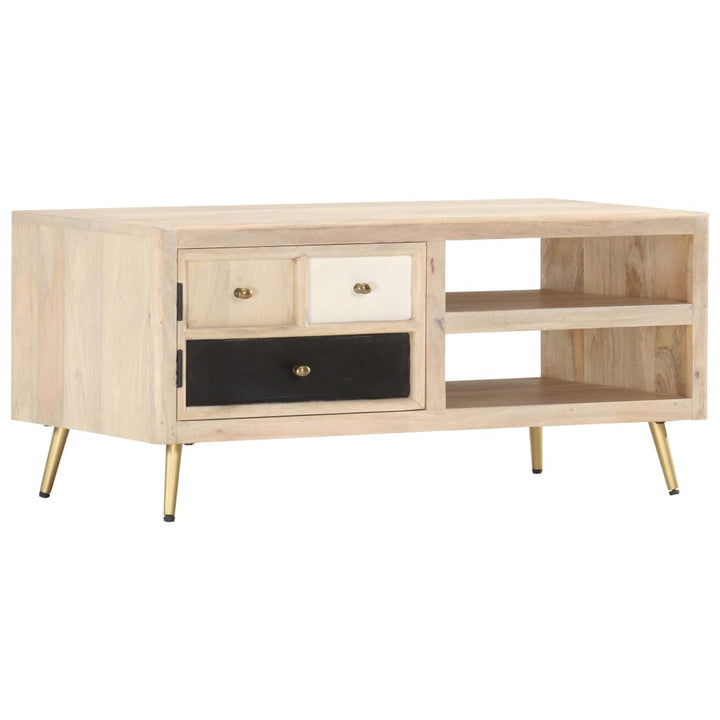 Soffbord 90X45X40 Cm Massivt Mangoträ