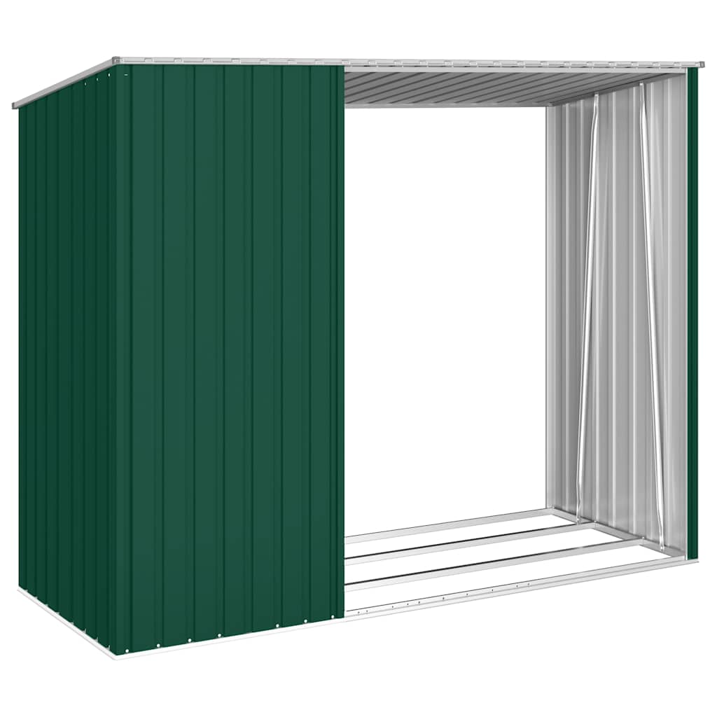 Vedskjul 245X98X159 Cm Galvaniserat Stål