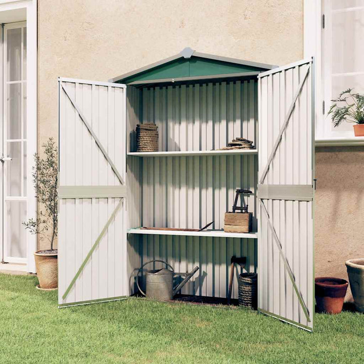 Trädgårdsskjul 116X45X175 Cm Galvaniserat Stål