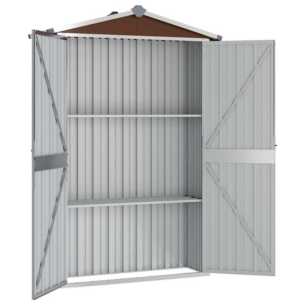 Trädgårdsskjul 116X45X175 Cm Galvaniserat Stål