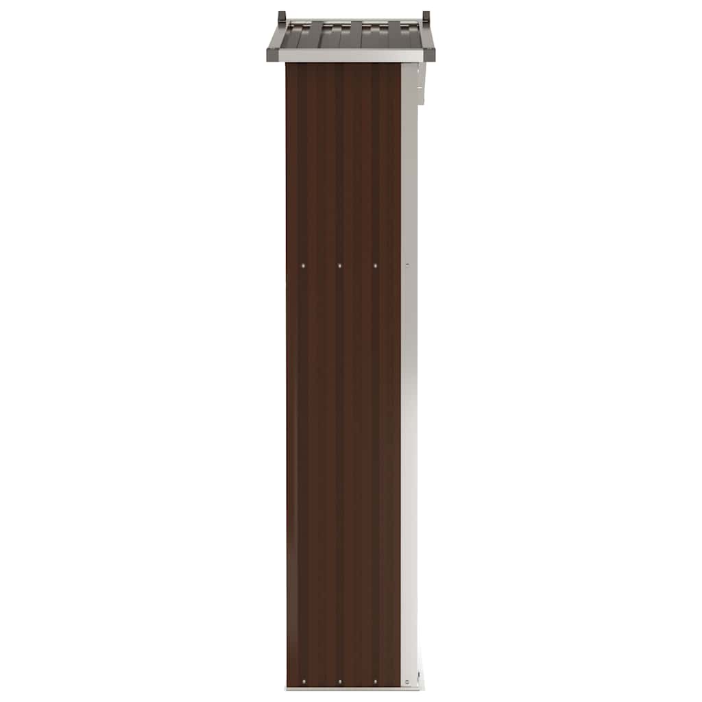 Trädgårdsskjul 116X45X175 Cm Galvaniserat Stål