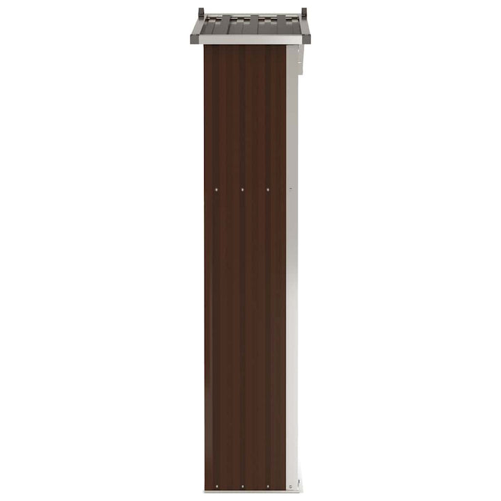 Trädgårdsskjul 116X45X175 Cm Galvaniserat Stål