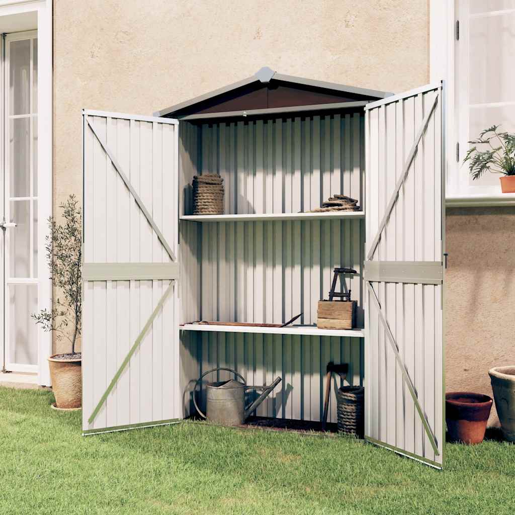 Trädgårdsskjul 116X45X175 Cm Galvaniserat Stål