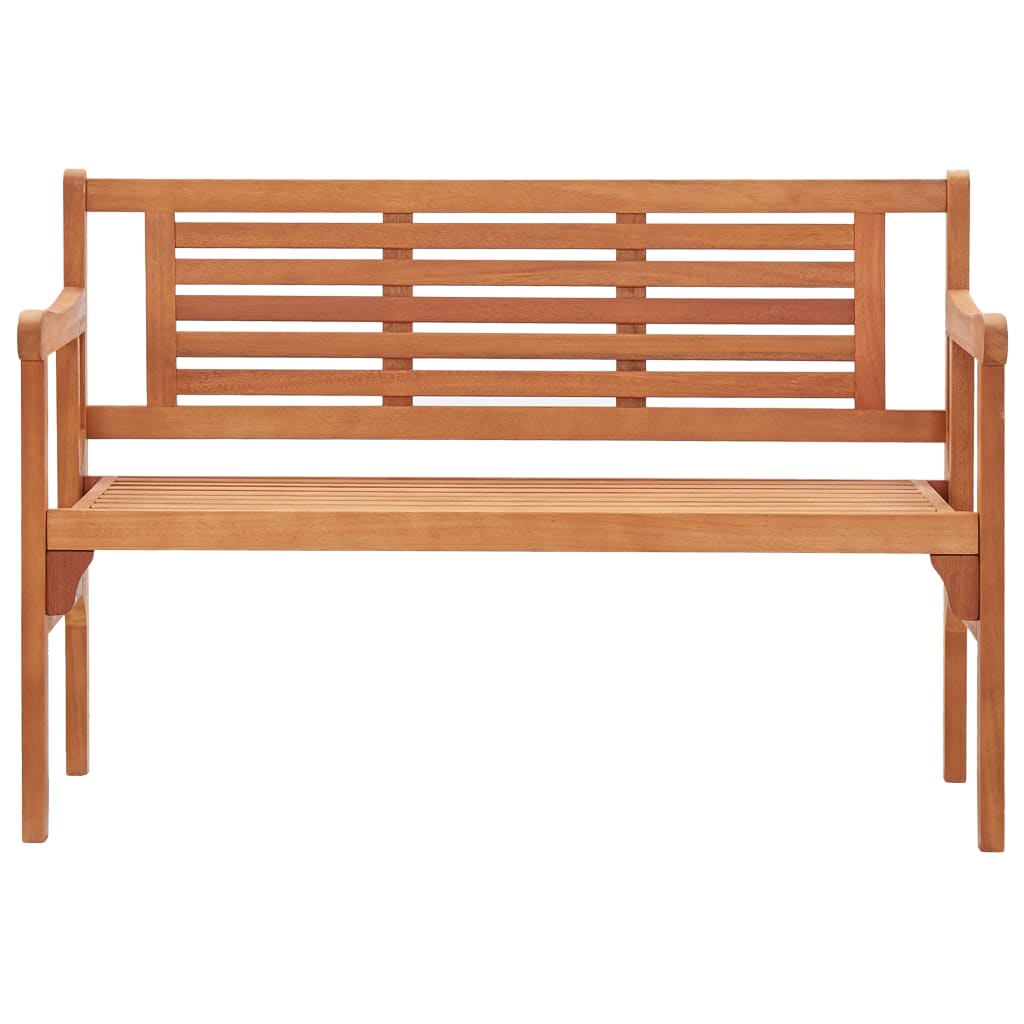 Hopfällbar Trädgårdsbänk 120 Cm Massivt Eukalyptusträ