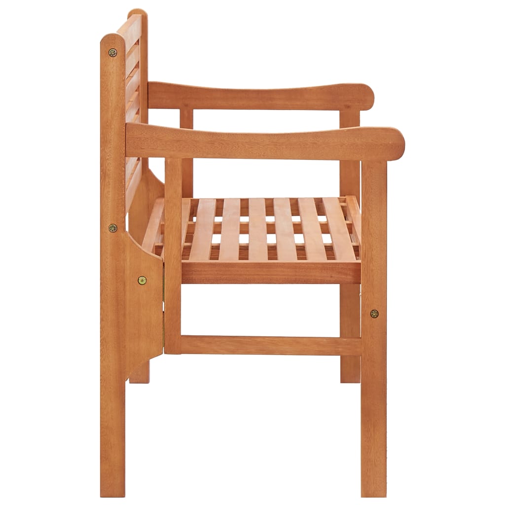 Hopfällbar Trädgårdsbänk 120 Cm Massivt Eukalyptusträ