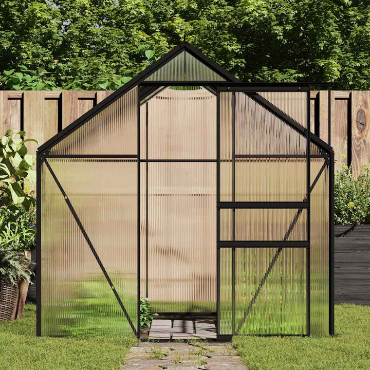 Växthus Med Basram Antracit Aluminium 5,89 M²