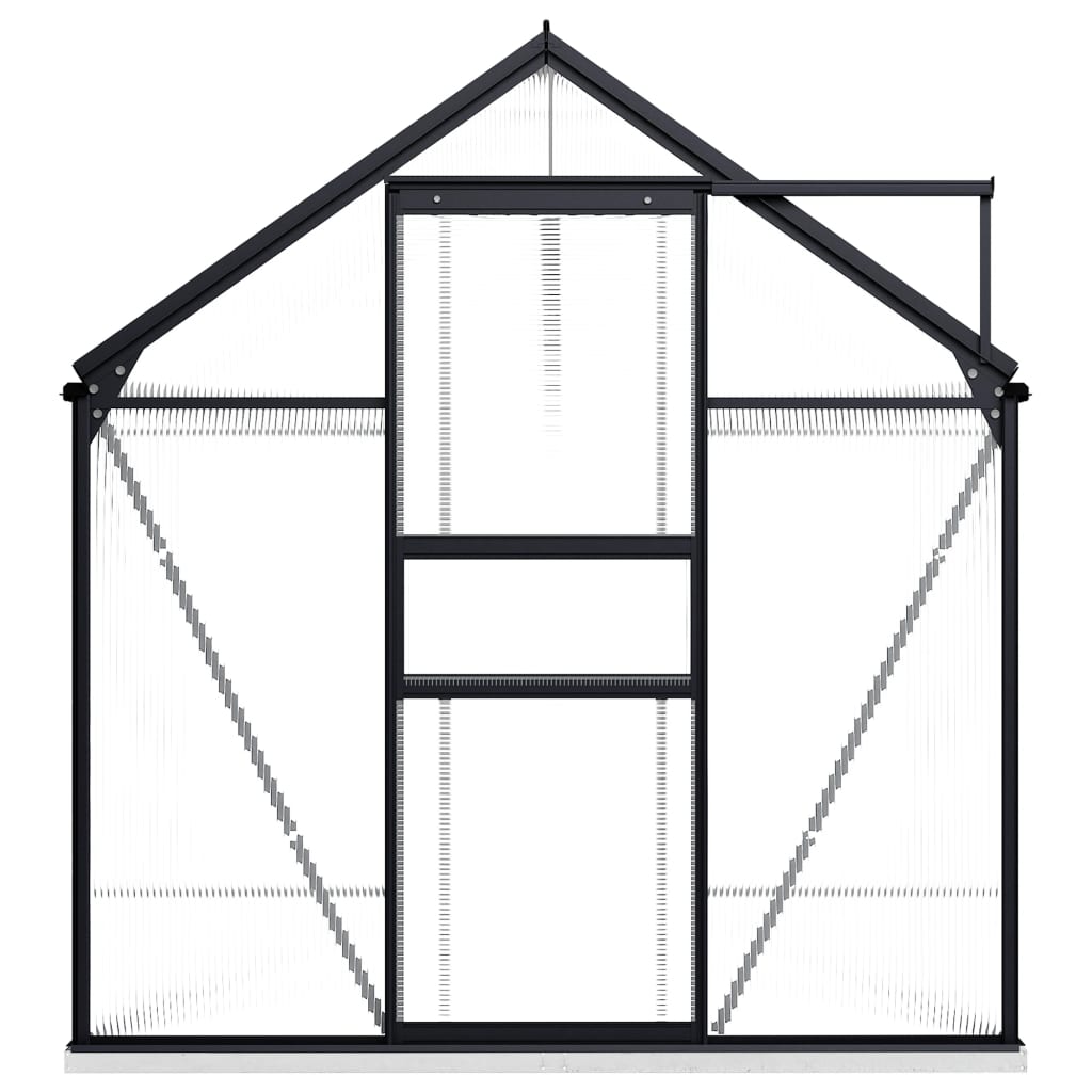 Växthus Med Basram Antracit Aluminium 5,89 M²
