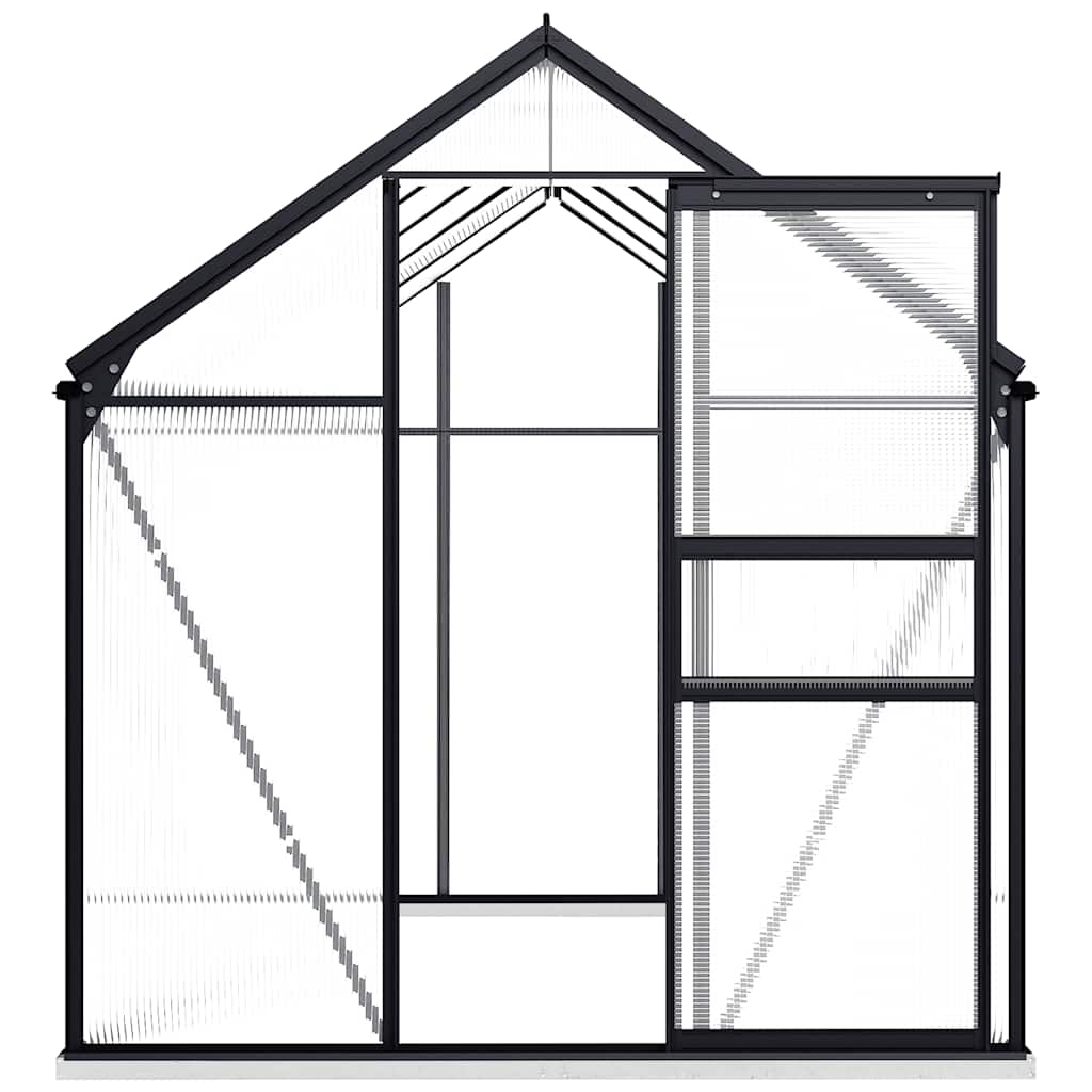 Växthus Med Basram Antracit Aluminium 5,89 M²