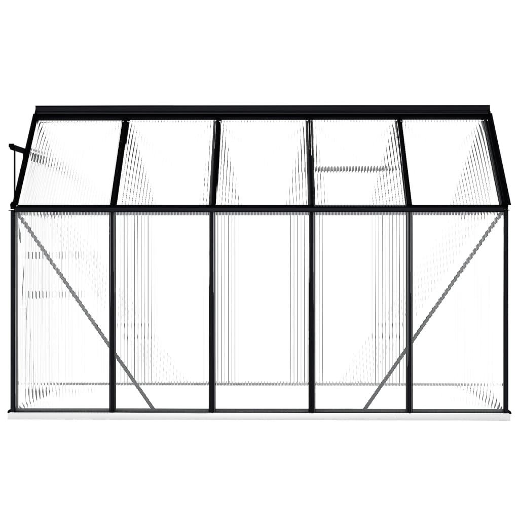 Växthus Med Basram Antracit Aluminium 5,89 M²