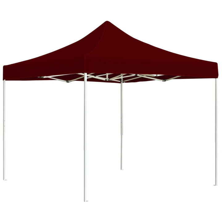 Hopfällbart Partytält Aluminium 2X2 M Vinröd