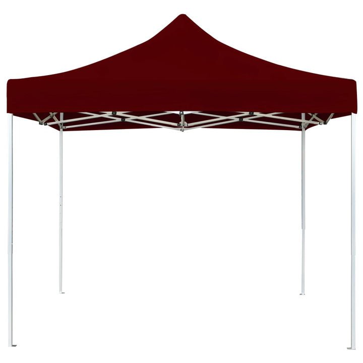 Hopfällbart Partytält Aluminium 2X2 M Vinröd