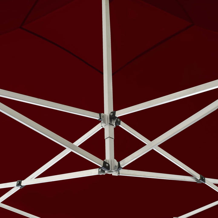 Hopfällbart Partytält Aluminium 2X2 M Vinröd