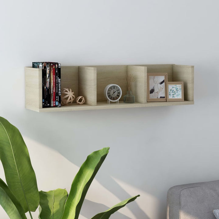 Cd-Hylla Åldrat Trä 75X18X18 Cm Konstruerat Trä