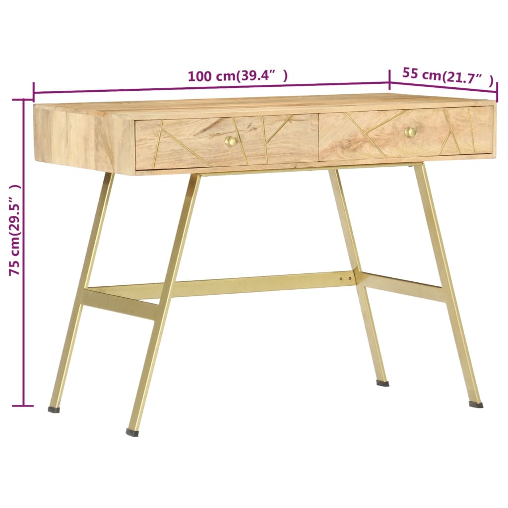 Skrivbord Med Lådor 100X55X75 Cm