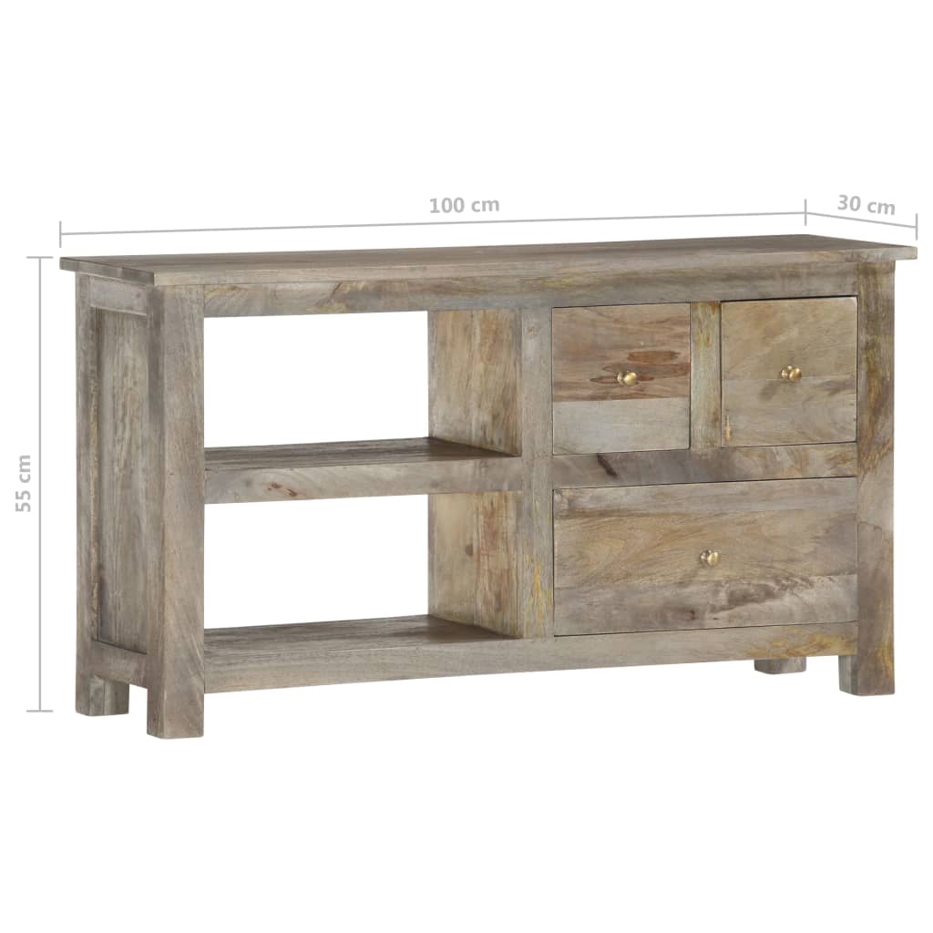 Tv-Bänk 100X30X55 Cm Massivt Mangoträ