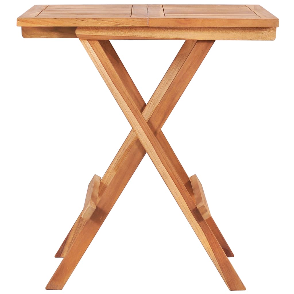 Hopfällbart Cafébord 60X60X65 Cm Massiv Teak