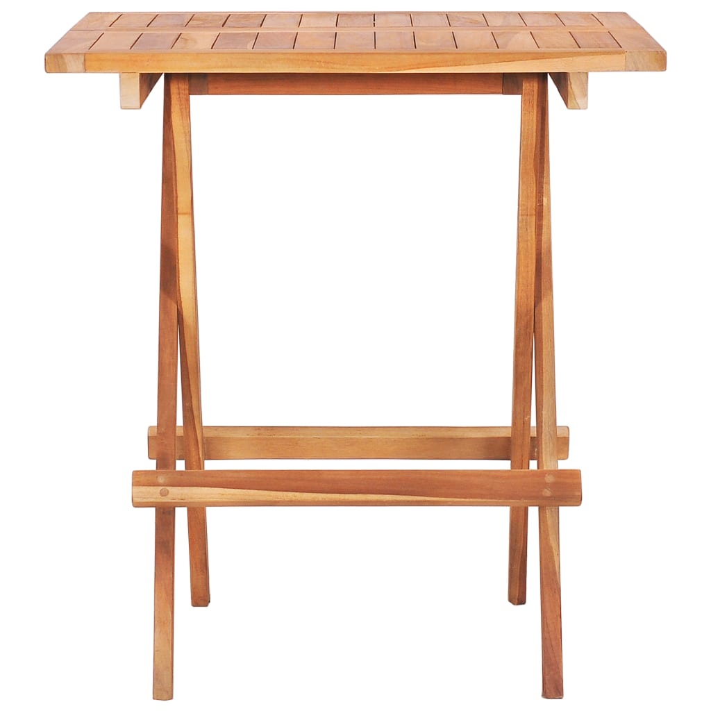 Hopfällbart Cafébord 60X60X65 Cm Massiv Teak