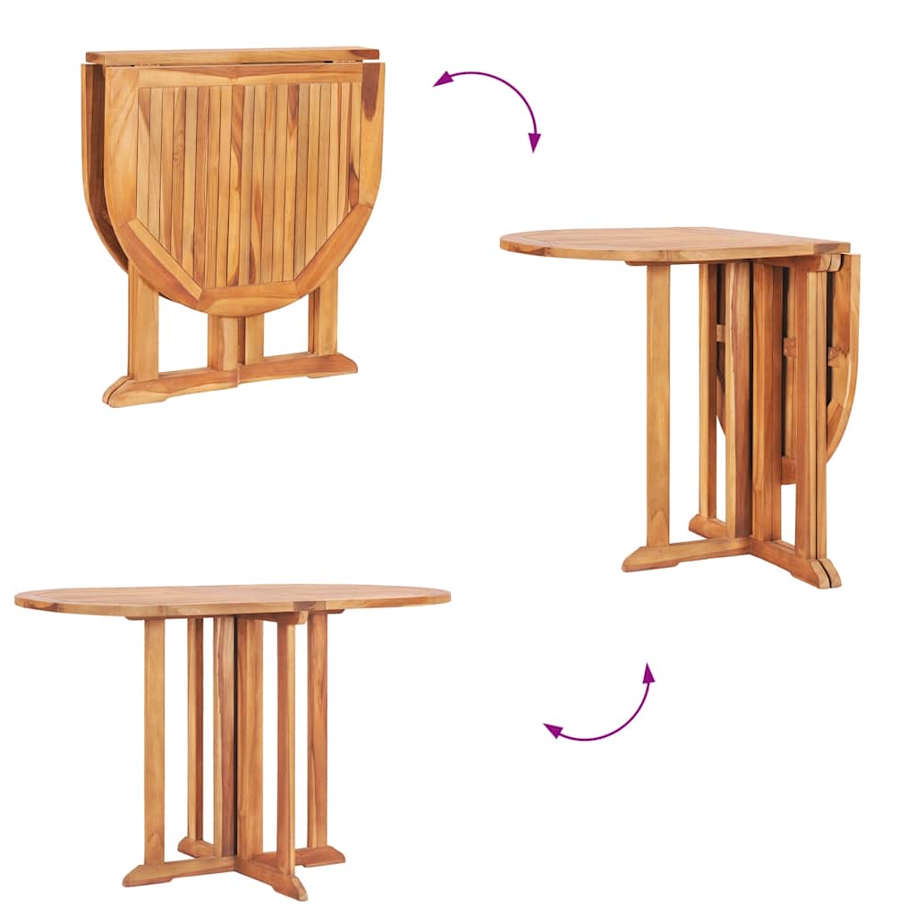 Hopfällbart Trädgårdsbord Massiv Teak