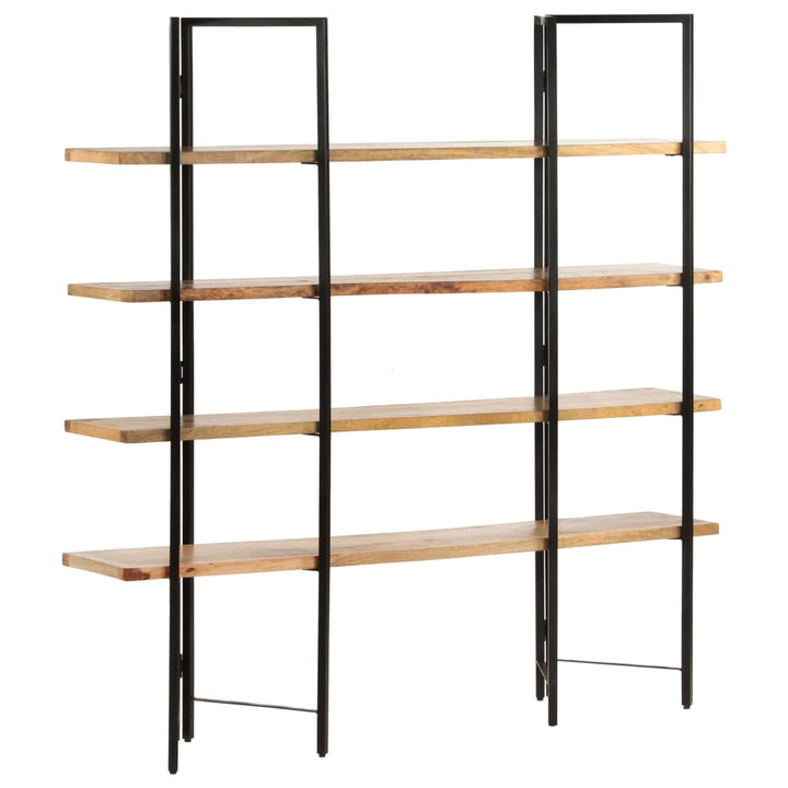 Bokhylla Med 4 Hyllplan 160X35X160 Cm Massivt Mangoträ
