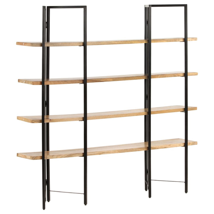Bokhylla Med 4 Hyllplan 160X35X160 Cm Massivt Mangoträ