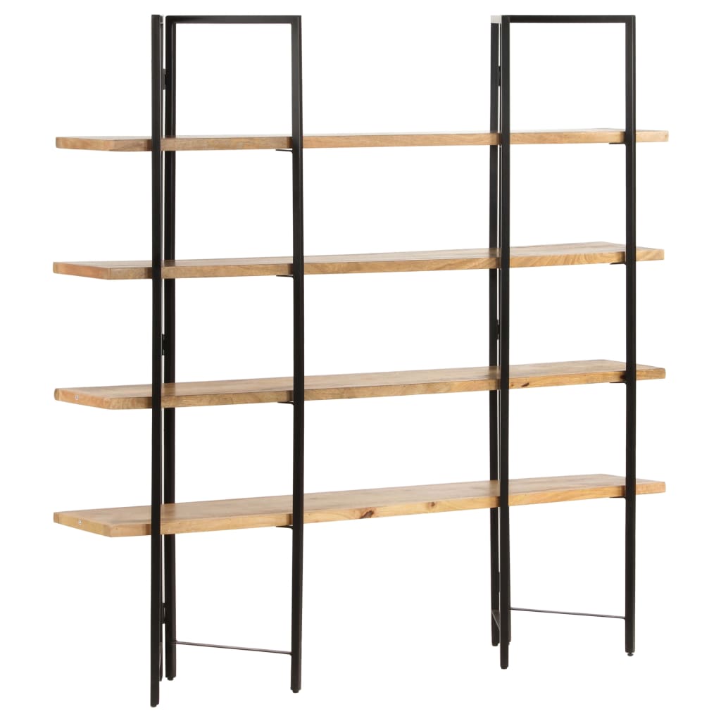 Bokhylla Med 4 Hyllplan 160X35X160 Cm Massivt Mangoträ
