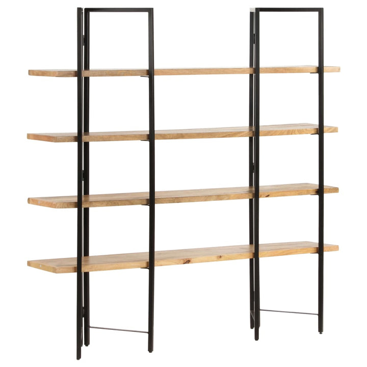 Bokhylla Med 4 Hyllplan 160X35X160 Cm Massivt Mangoträ