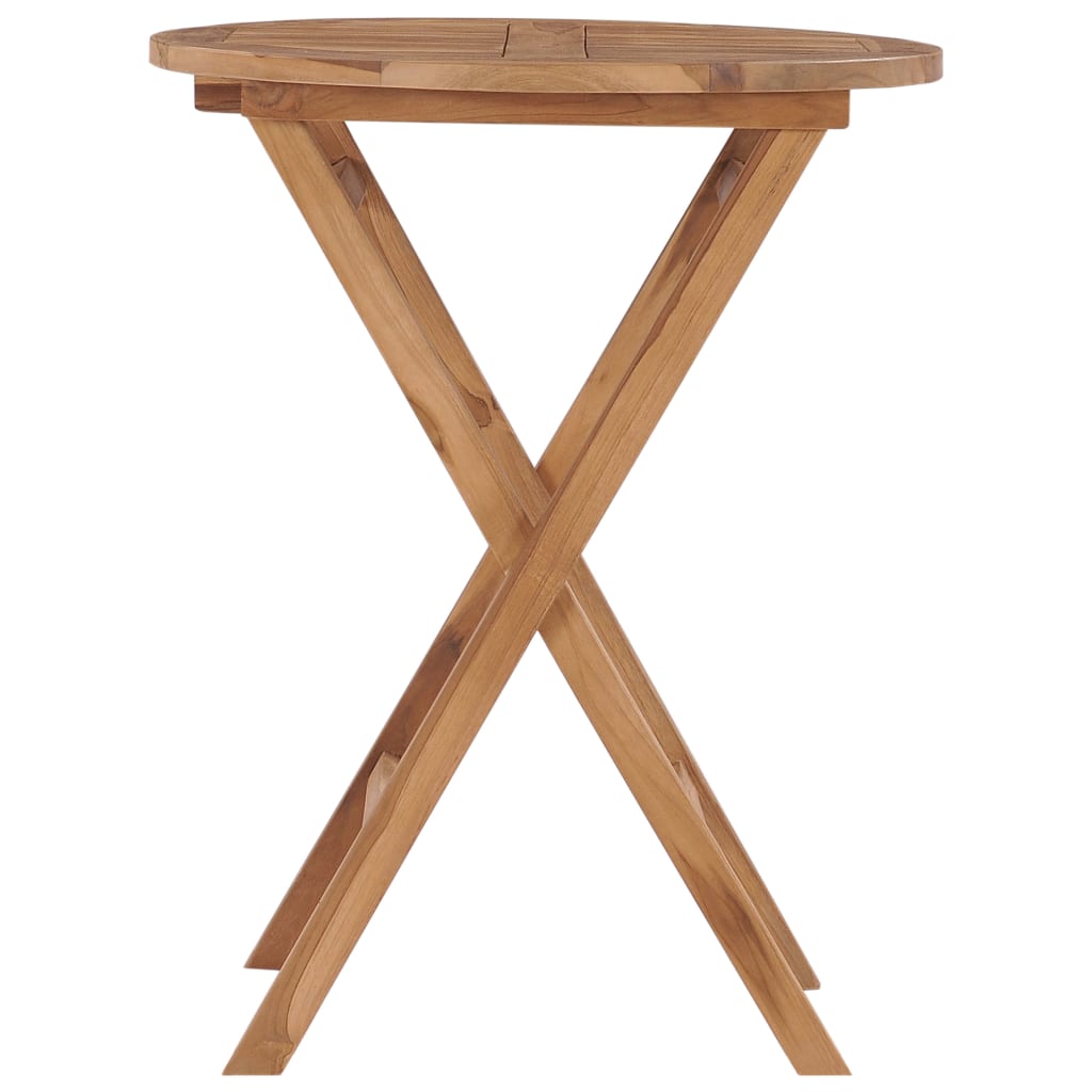 Hopfällbart Trädgårdsbord 60 Cm Massivt Teakträ
