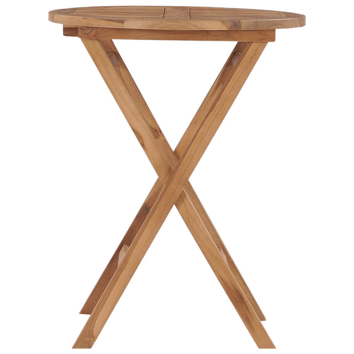 Hopfällbart Trädgårdsbord 60 Cm Massivt Teakträ