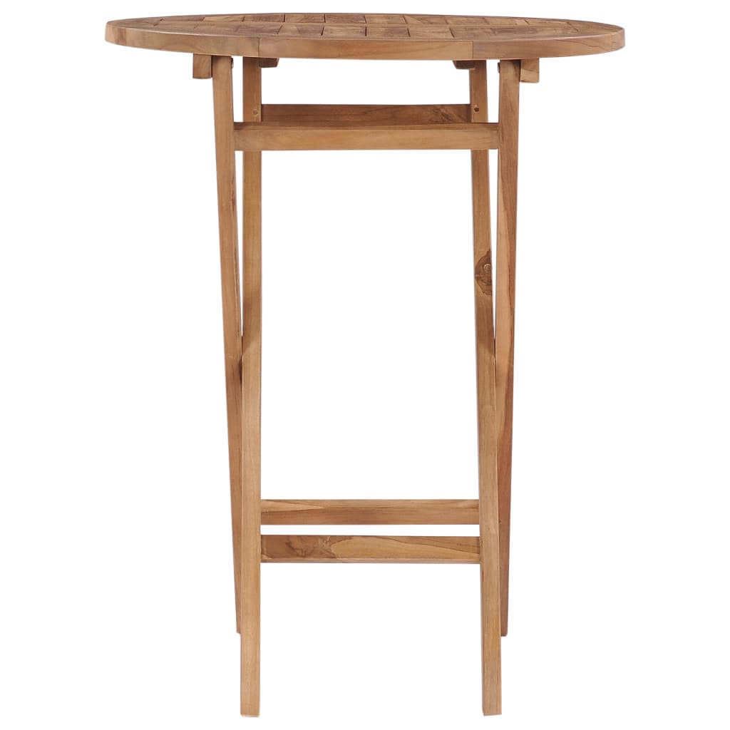 Hopfällbart Trädgårdsbord 60 Cm Massivt Teakträ