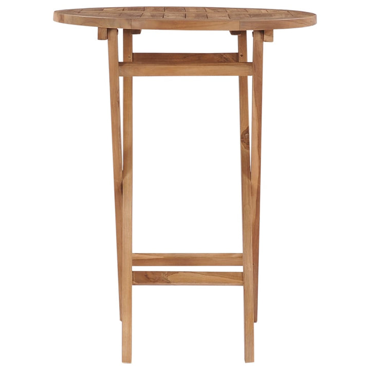 Hopfällbart Trädgårdsbord 60 Cm Massivt Teakträ