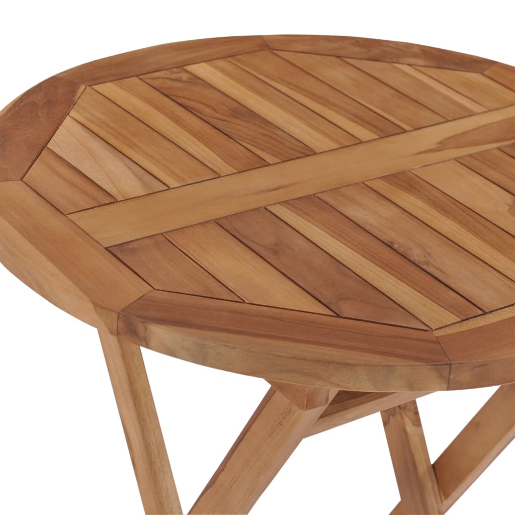 Hopfällbart Trädgårdsbord 60 Cm Massivt Teakträ