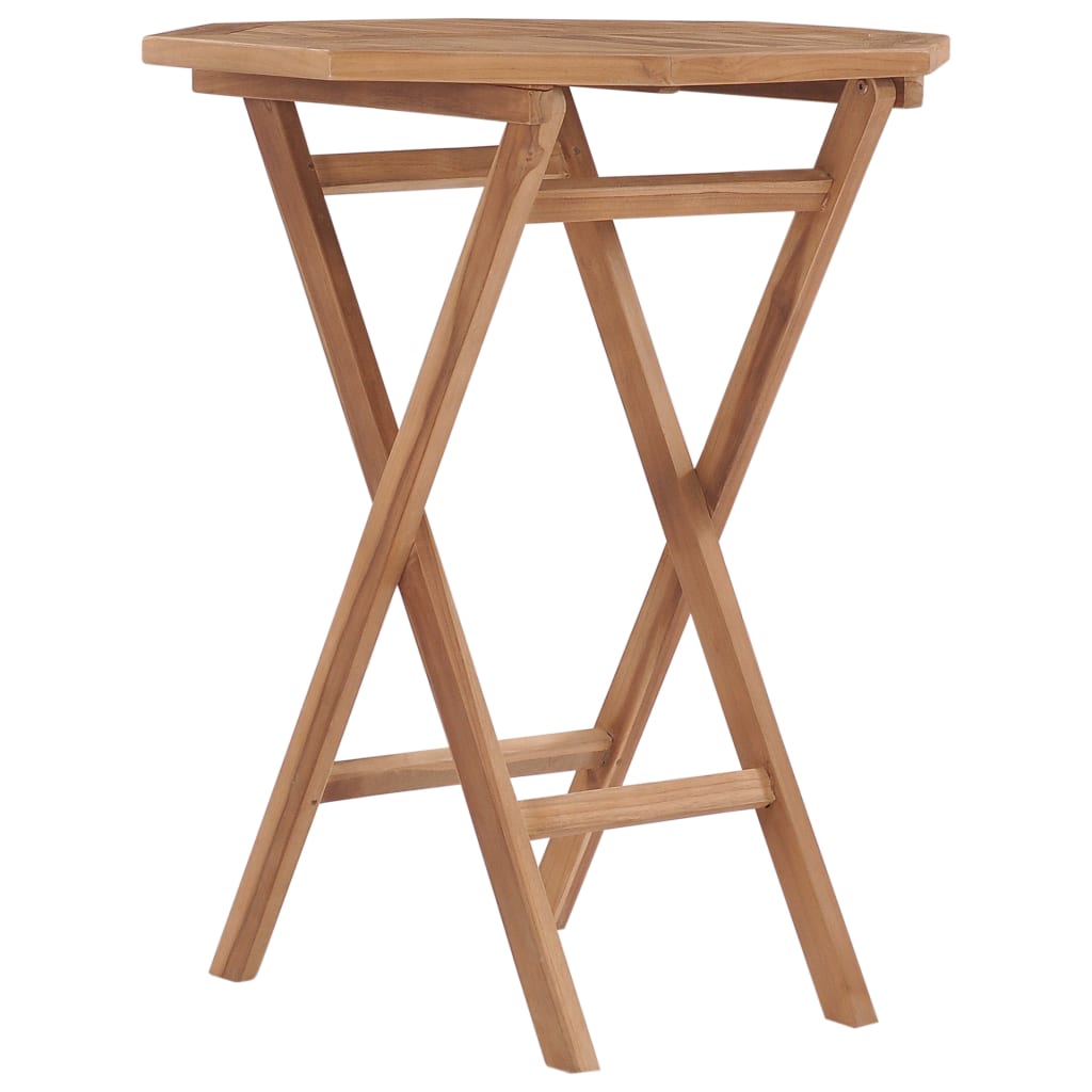 Hopfällbart Trädgårdsbord 60 Cm Massivt Teakträ