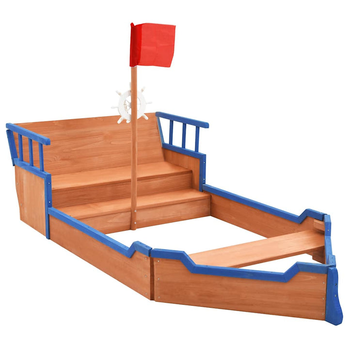 Sandlåda Piratskepp Furu 190X94,5X101 Cm