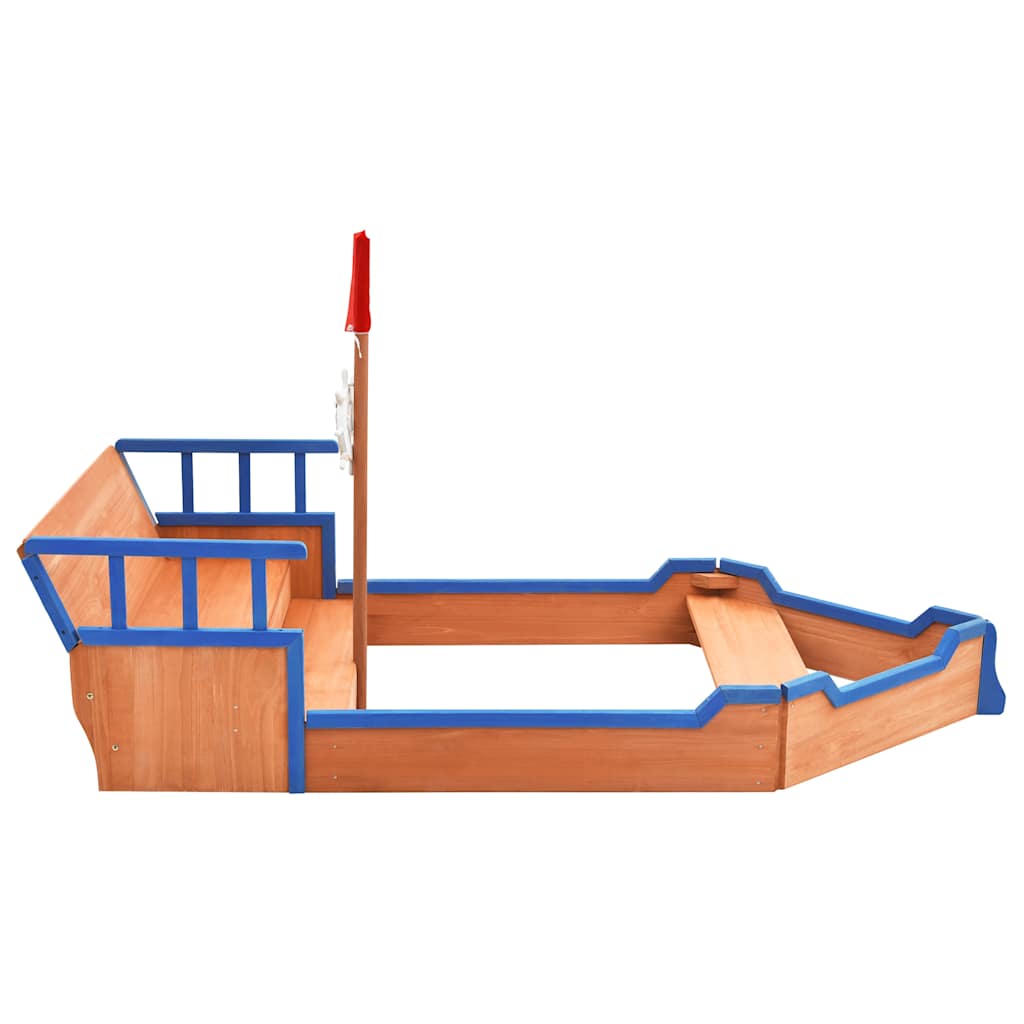 Sandlåda Piratskepp Furu 190X94,5X101 Cm
