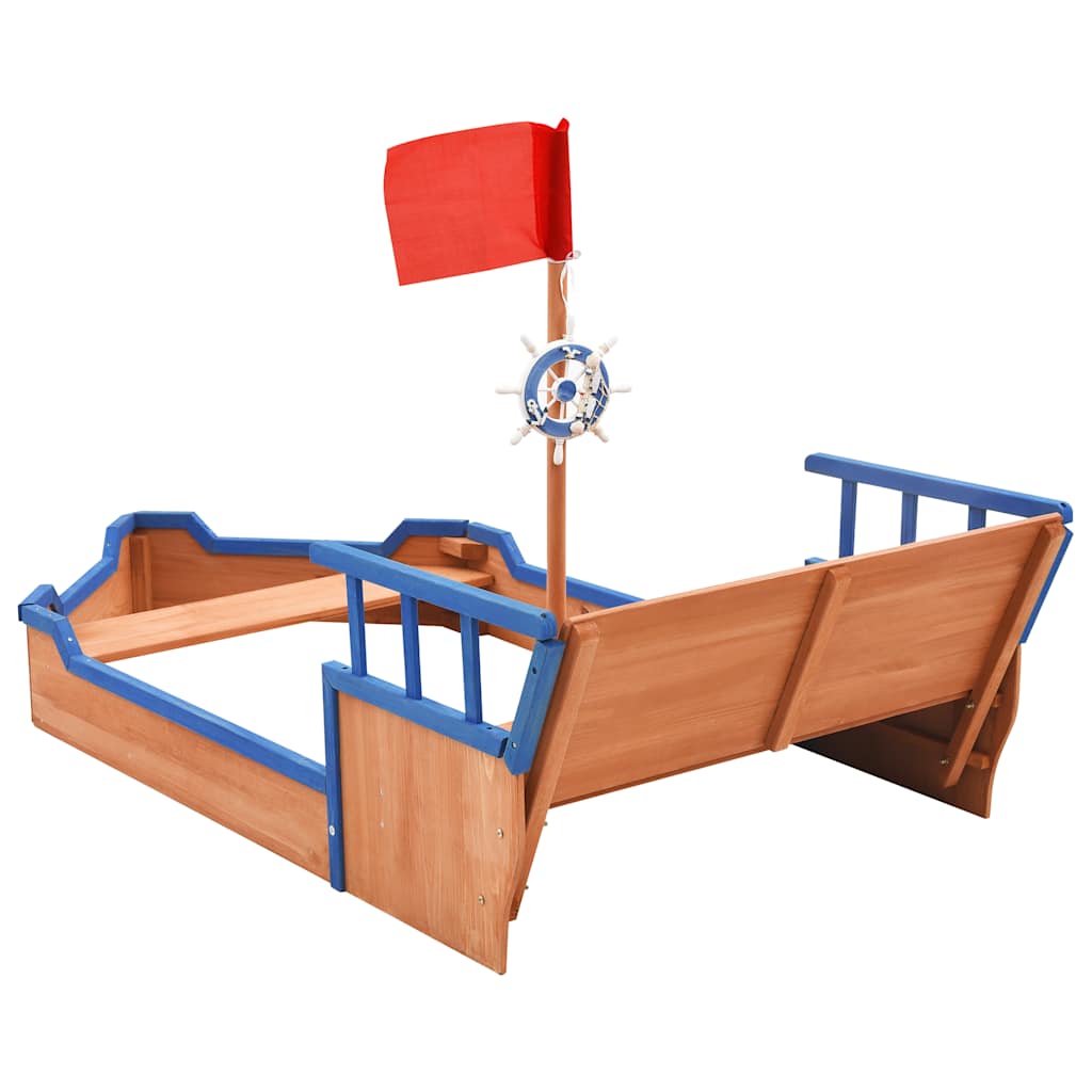 Sandlåda Piratskepp Furu 190X94,5X101 Cm