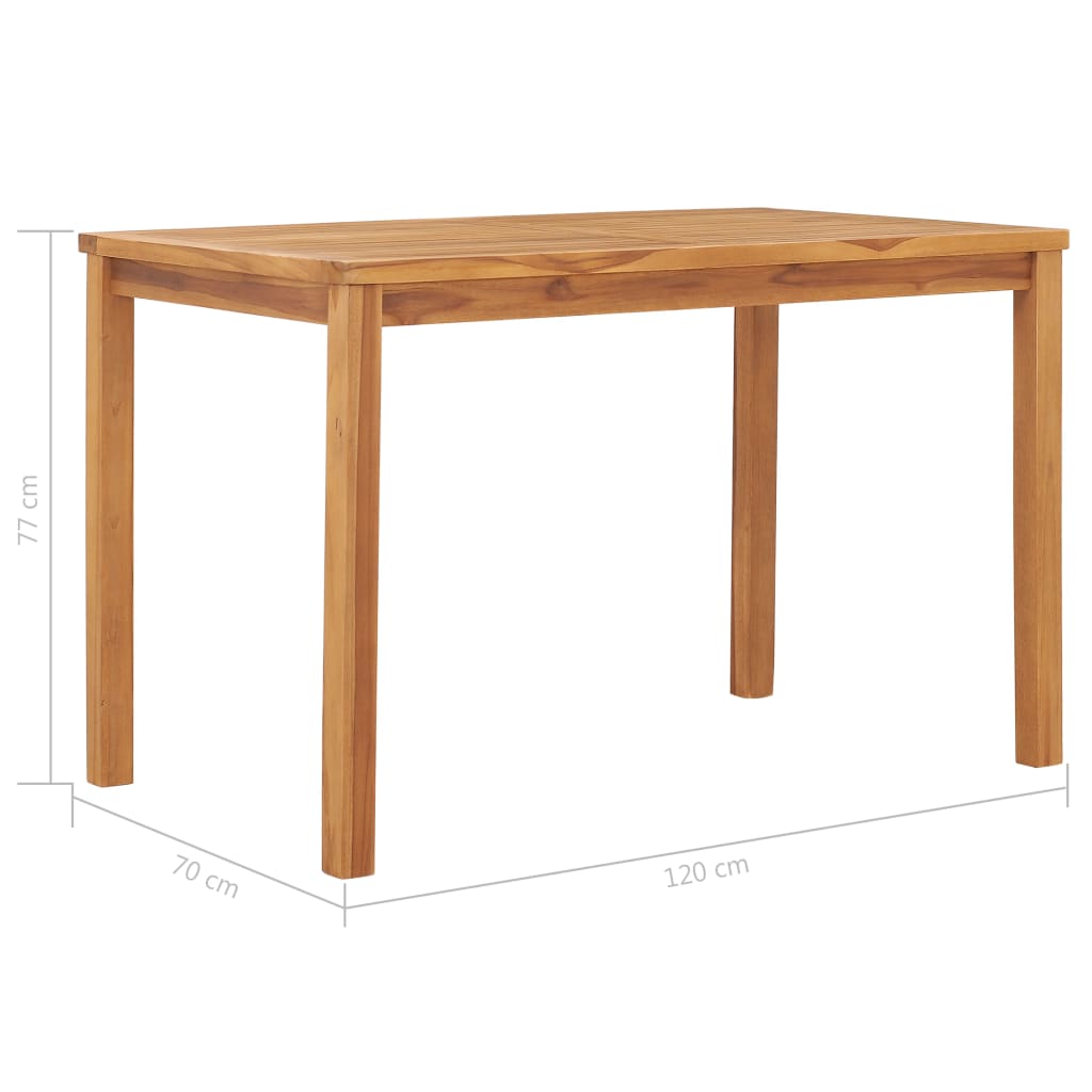 Trädgårdsbord 120X70X77 Cm Massiv Teak