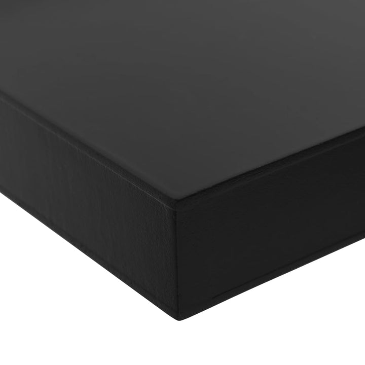 Svävande Vägghyllor 2 St Svart 40X20X3,8 Cm