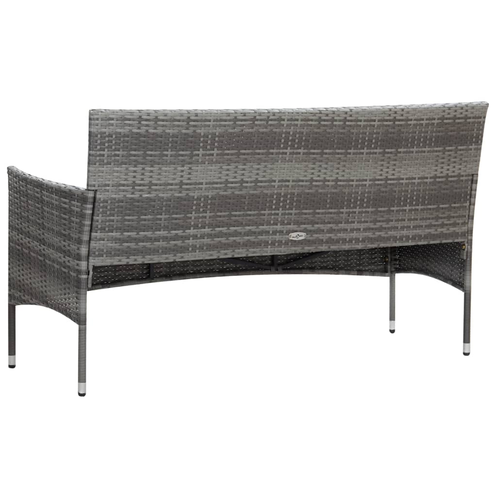 Loungegrupp För Trädgården 4 Delar Med Dynor Konstrotting