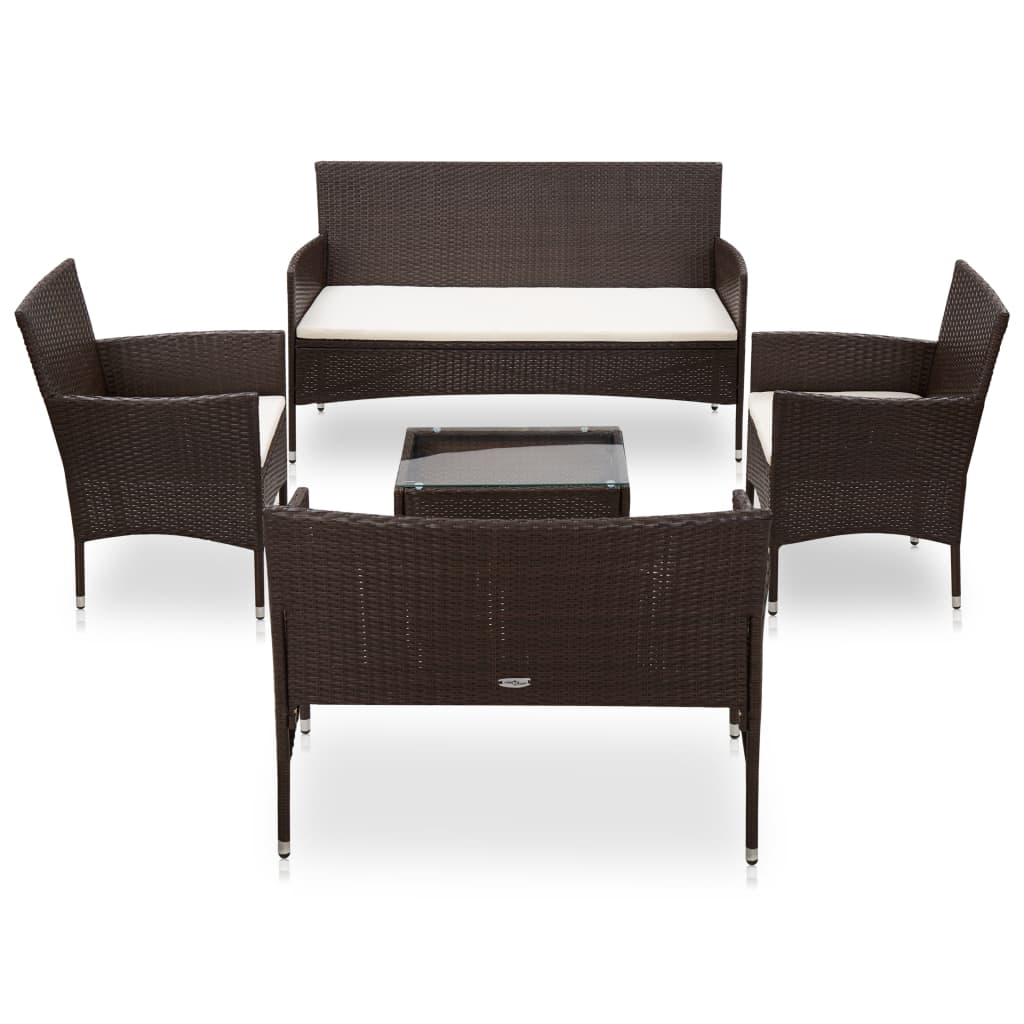 Loungegrupp Med Dynor 5 Delar Konstrotting