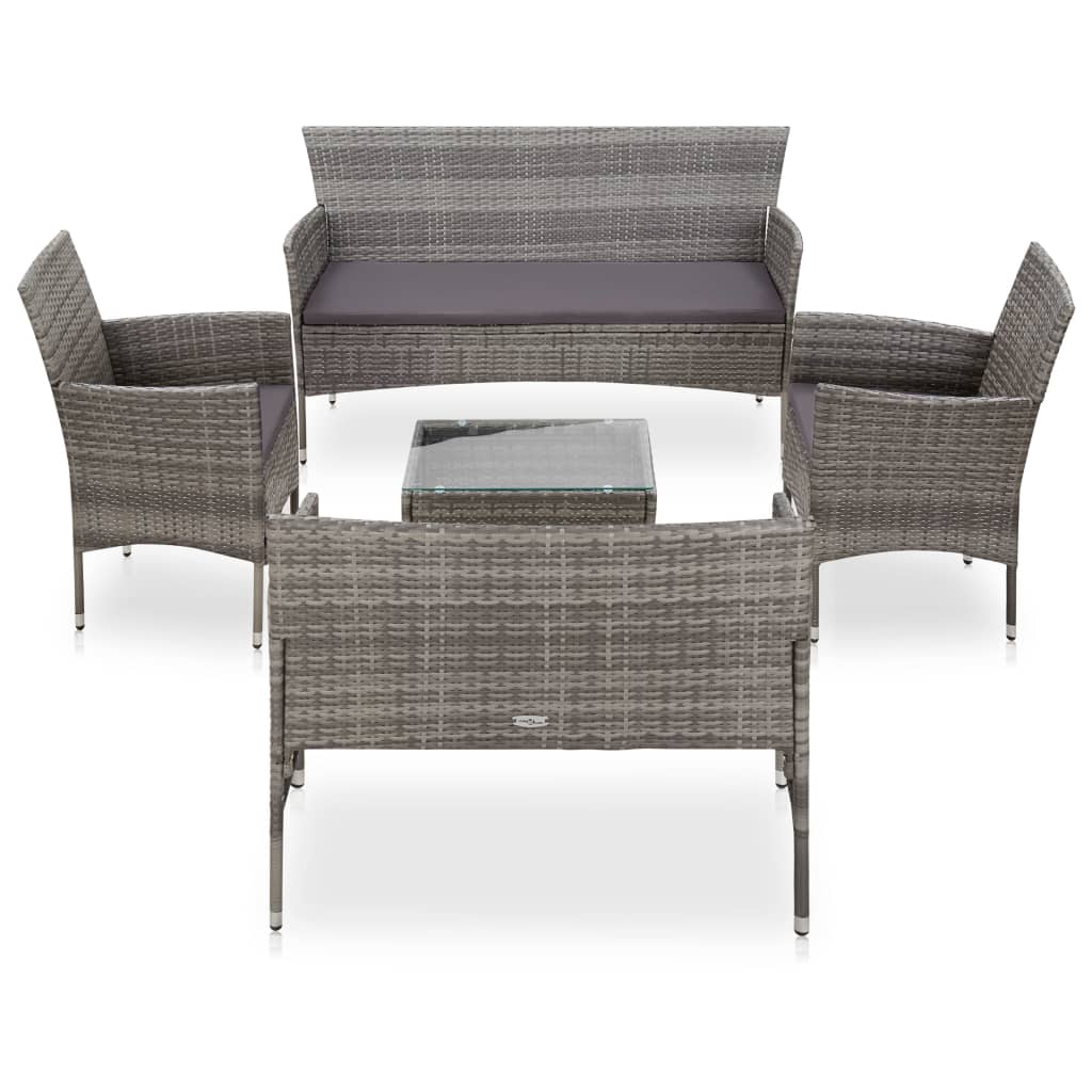 Loungegrupp Med Dynor 5 Delar Konstrotting