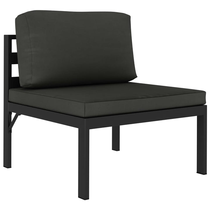 Loungegrupp För Trädgården 5 Delar Med Dynor Aluminium Antracit
