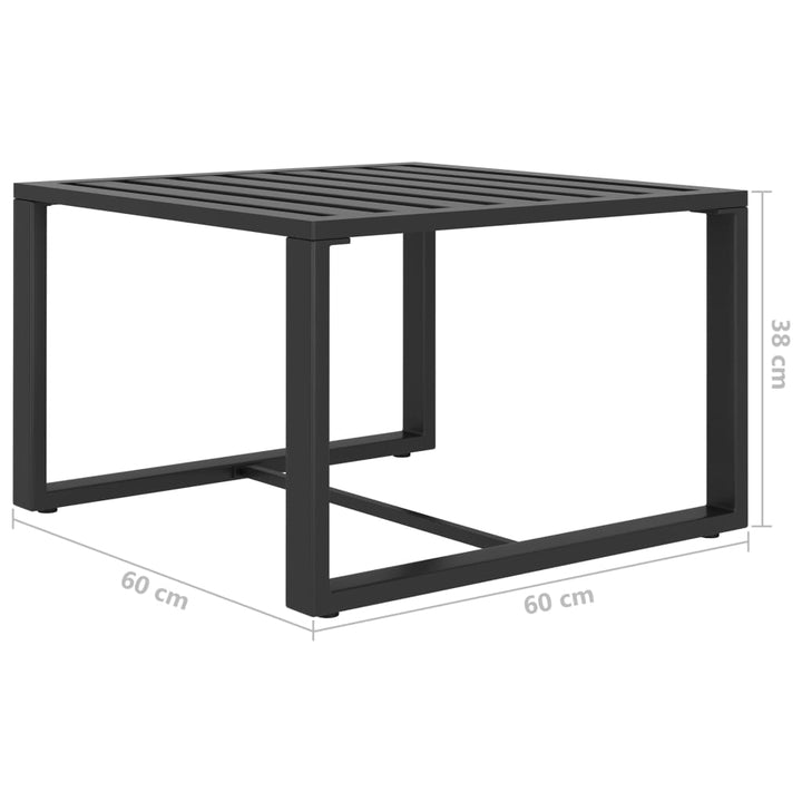 Loungegrupp För Trädgården 5 Delar Med Dynor Aluminium Antracit