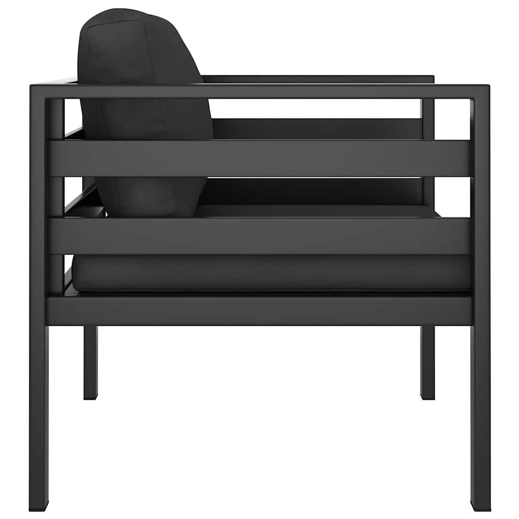 Fåtölj Med Dynor Aluminium Antracit