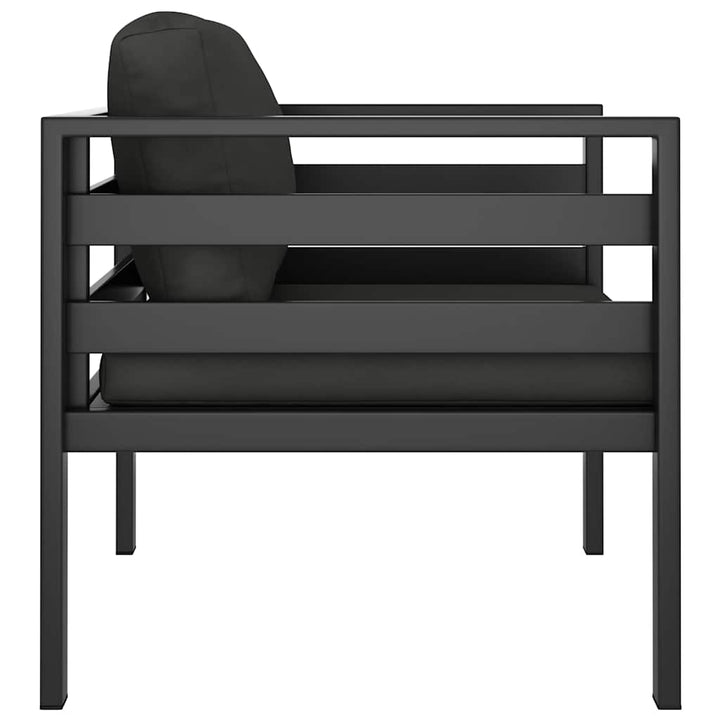 Fåtölj Med Dynor Aluminium Antracit