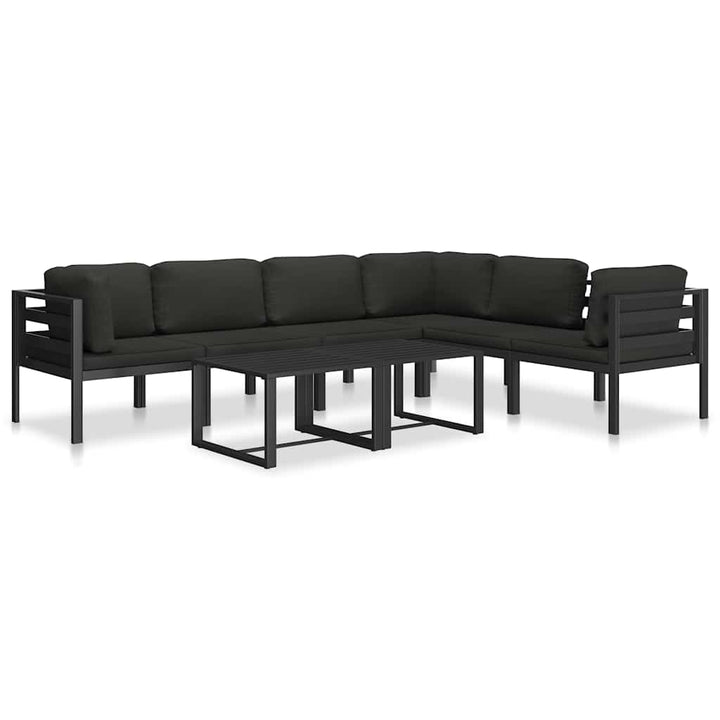Fåtölj Med Dynor Aluminium Antracit