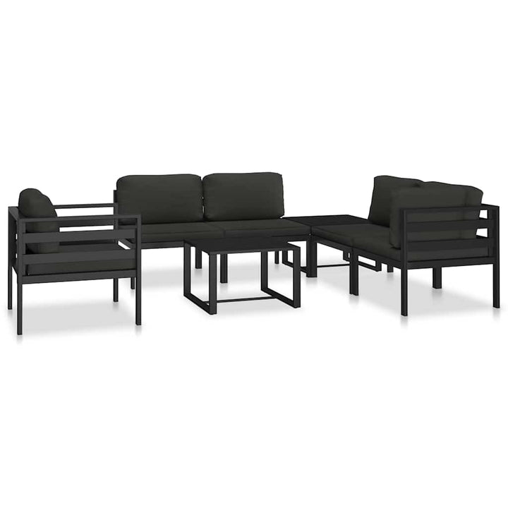 Fåtölj Med Dynor Aluminium Antracit