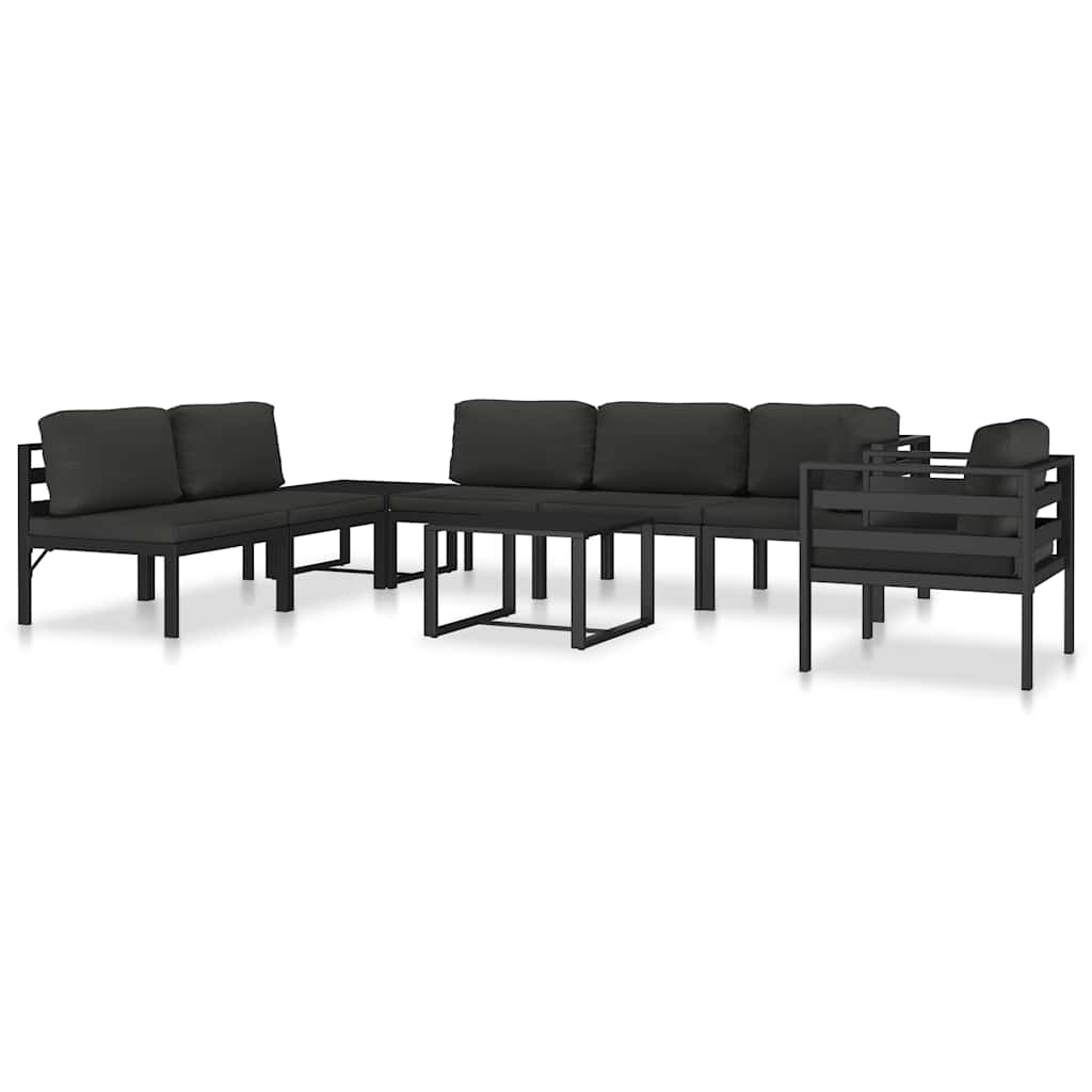Fåtölj Med Dynor Aluminium Antracit