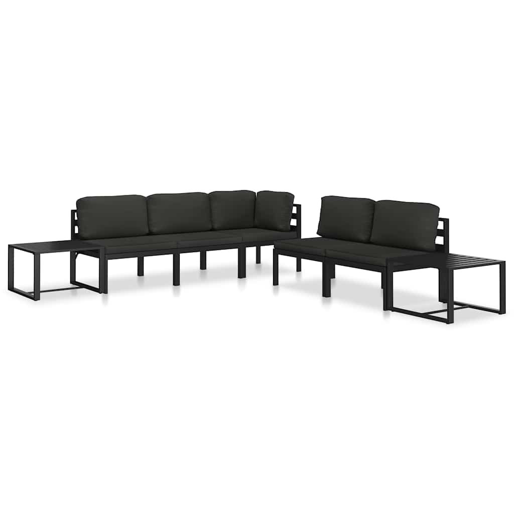 Fåtölj Med Dynor Aluminium Antracit