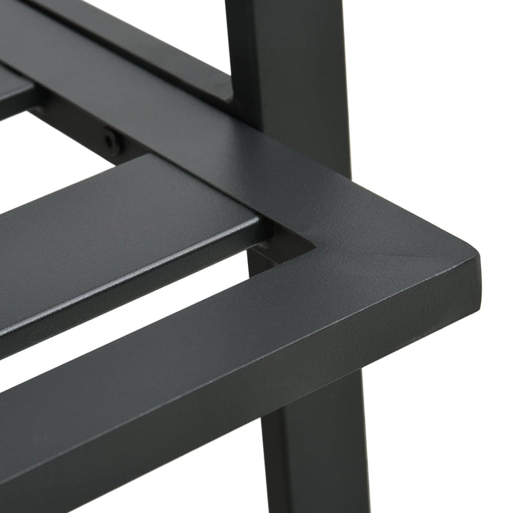 Loungegrupp För Trädgården Med Dynor 5 Delar Aluminium Mörkgrå